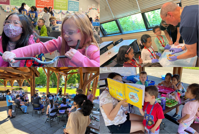 Bellevue Summer Camps - Wise Camps campers actively engaged at their stations and working with talented educators and staff.